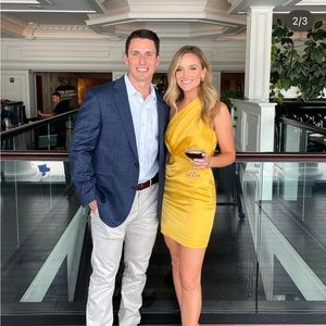 Gianni Bini satin one shoulder mini dress